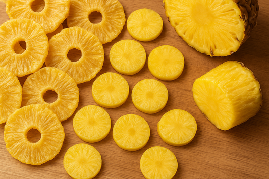 DRIED PINAPPLE COIN CUTTING