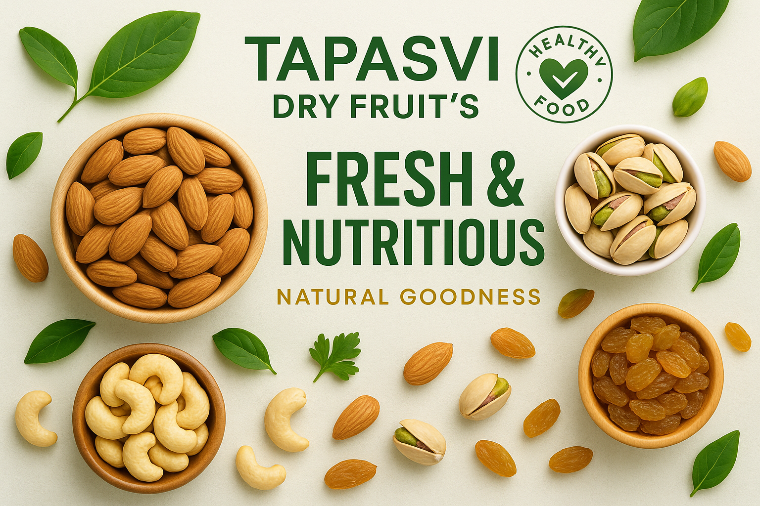 Health-focused advertising wallpaper for TAPASVI DRY FRUIT'S