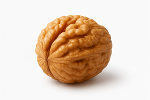 Single 3D Walnut with White Background
